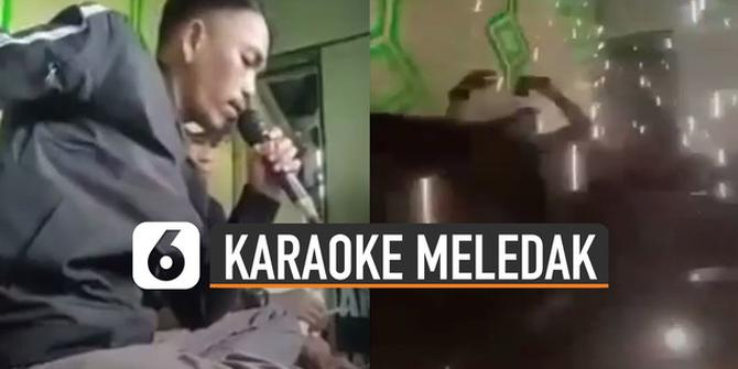 VIDEO: Ngeri, Pria Sedang Asyik Karaoke Tiba-Tiba Terjadi Ledakan