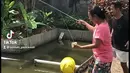 Juri di berbagai ajang pencarian dangdut Tanah Air ini sering habiskan waktu dengan memancing di empang. Gaya sederhana Soimah saat mancing ini curi perhatian. Ia sama sekali tak gengsi dengan tampil sederhana ketika beraktivitas di rumah. (Liputan6.com/TikTok/soimah_pancawati)