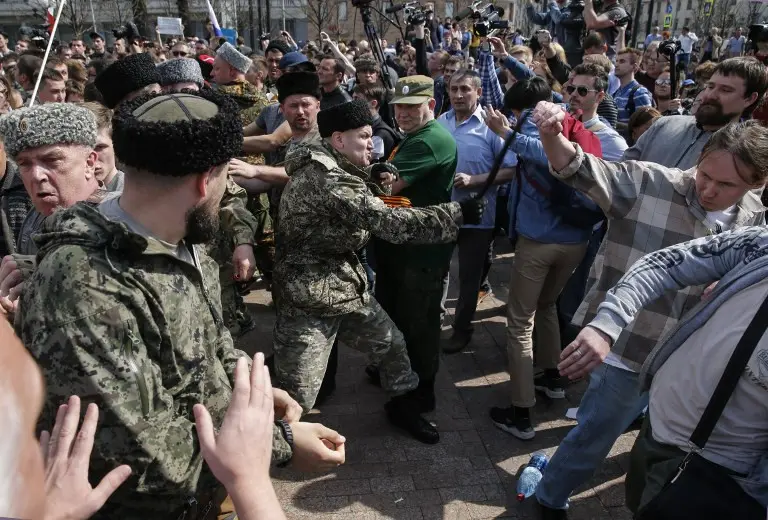 Demonstrasi di Seluruh Rusia, Protes Pelantikan Putin (Maxim ZMEYEV / AFP)