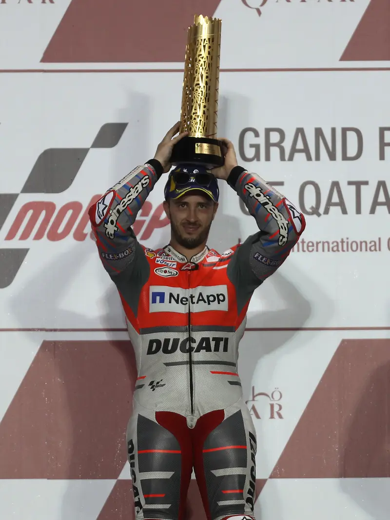 Bersaing Ketat dengan Marquez, Andrea Dovizioso Juara MotoGP Qatar