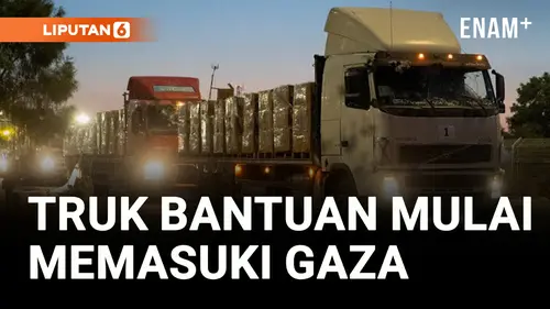  Truk-Truk Bantuan Memasuki Gaza Setelah Hampir Tiga Bulan Diblokade Penuh oleh Israel
