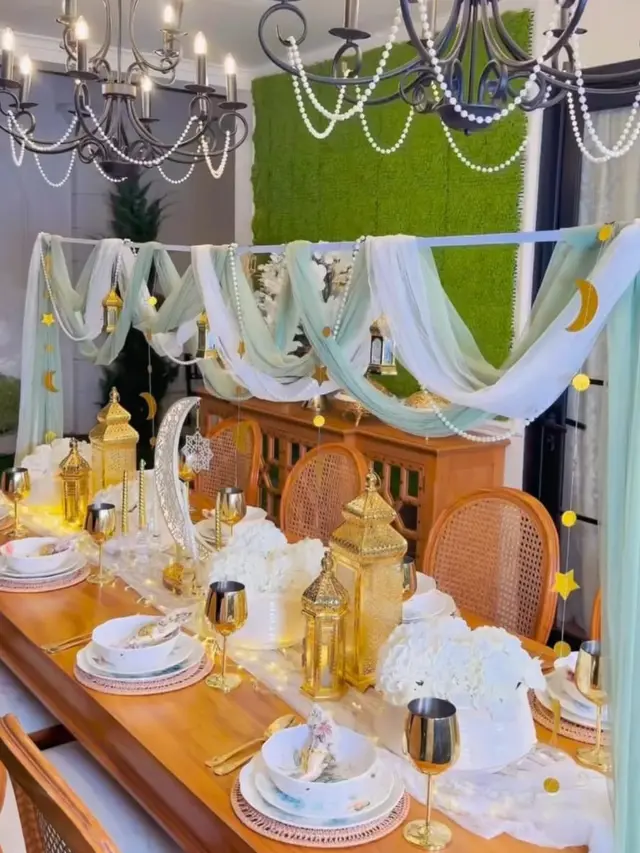 Potret Ruang Makan di Rumah Tasyi Athasyia Selama Ramadan