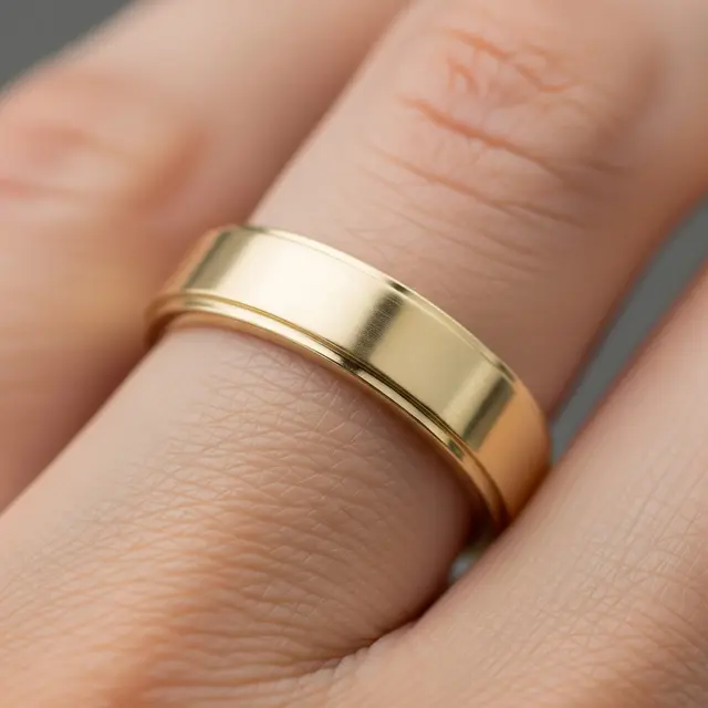 Model Cincin Emas Polos yang Tidak Mudah Turun Harga (AI)