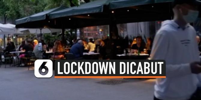 VIDEO: Lockdown Dilonggarkan, Warga Spanyol Kembali Makan di Restoran