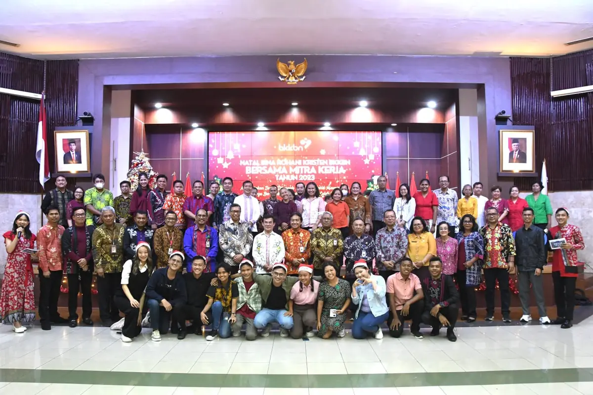 Badan Kependudukan dan Keluarga Berencana Nasional (BKKBN) menggelar acara "Natal Bina Rohani Kristen BKKBN bersama Mitra Kerja Tahun 2023" pada Jumat (12/1/2024) di Auditorium BKKBN Pusat, Jakarta (Istimewa)