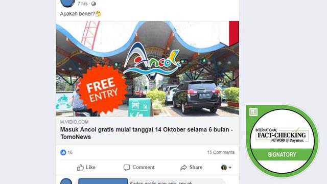 Cek Fakta Ancol Berlakukan Tiket Masuk Gratis Mulai 14 Oktober Cek Fakta Liputan6 Com Taman impian jaya ancol, liburan tahun baru 2019 with family taman impian jaya ancol ini berlokasi di kawasan jakarta utara. cek fakta ancol berlakukan tiket masuk