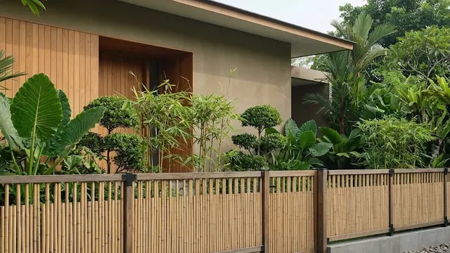 Pagar Bambu dengan Sentuhan Gaya Jepang