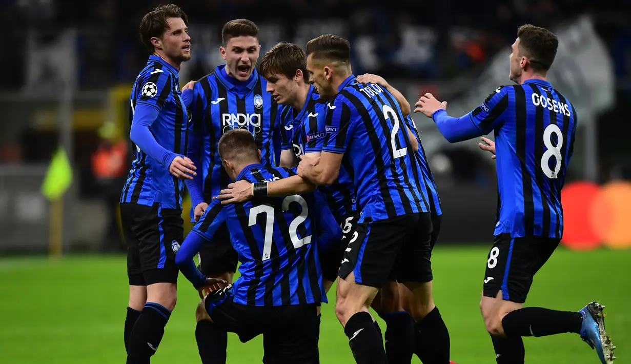 Atalanta berhasil mendepak Valencia usai menang agregat 8-4 pada leg kedua 16 besar Liga Champions di di Mestalla, Rabu (11/3/2020) dinihari WIB.  (AFP/Miguel Medina)