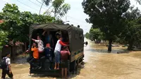 Kabupaten Brebes, Jawa Tengah, dilanda banjir terparah sejak 45 tahun lalu. (Liputan6.com/Fajar Eko Nugroho)