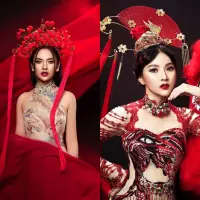 Diabadikan oleh fotografer ternama,  FD Photography, beberapa seleb tampil elegan dan mewah saat jalani pemotretan bertema Imlek.