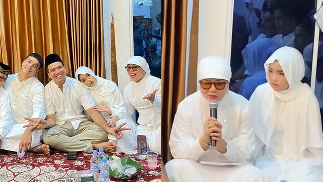 7 Potret Frans Faisal Gelar Pengajian Sebelum Menikah, Fuji Tampil Cantik Berhijab
