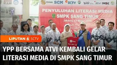 Yayasan Pundi Amal SCTV-Indosiar bersama ATVI, Akademi Televisi Indonesia kembali melakukan literasi media di SMP Katolik, Sang Timur, Jakarta Barat. Kegiatan ini merupakan kegiatan bakti sosial YPP SCTV-Indosiar di bidang pendidikan.