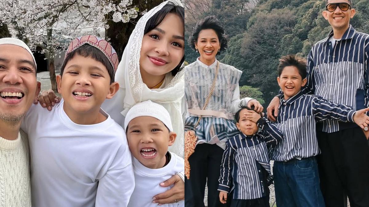 Tampilan Stylish Keluarga Andien Aisyah Lebaran di Jepang, Setia Pakai Brand Lokal