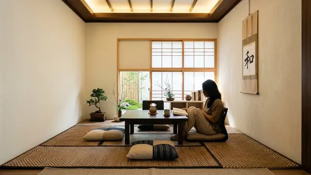 Desain Ruang Tamu Lesehan Gaya Jepang (Washitsu)