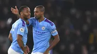 Raheem Sterling mencetak gol untuk Manchester City (AFP)