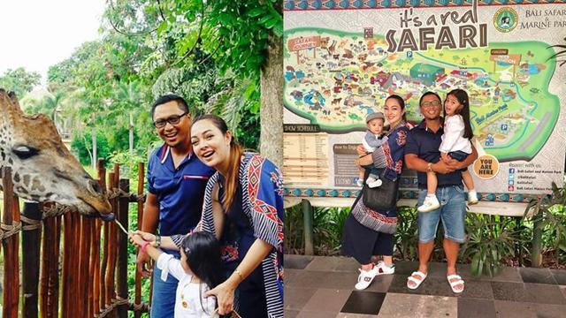 Reisa Broto Asmoro dan suami mengajak sang buah hati untuk mengenal binatang.