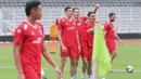 Para pemain Timnas Indonesia saat sesi latihan untuk FIFA Series 2026 Stadion Madya, Kompleks Gelora Bung Karno, Senayan, Jakarta, Minggu (29/3/2026). (Bola.com/M Iqbal Ichsan)