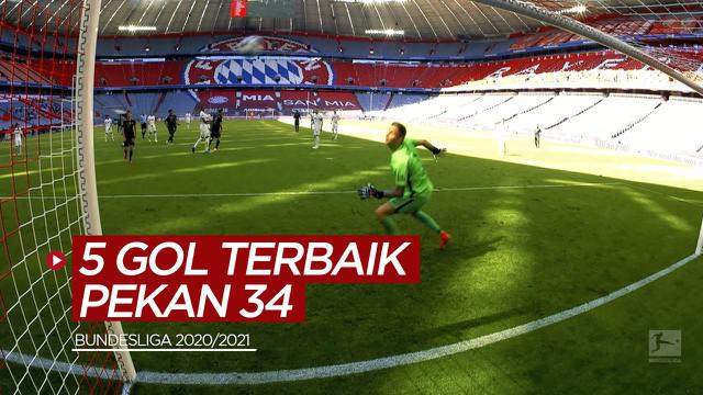 Berita video gelandang Bayern Munchen, Joshua Kimmich, dan para pencetak gol terbaik pada pekan 34 Bundesliga 2020/2021.