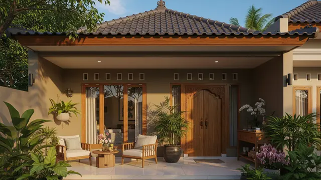 9 Desain Teras Rumah Kecil Tanpa Pilar Depan, Tampil Modern dan Lapang