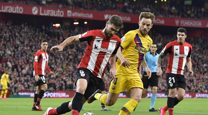 Barcelona hadapi Athletic Bilbao di partai perempatfinal Copa del Rey. (AP Photo/Alvaro Barrientos)