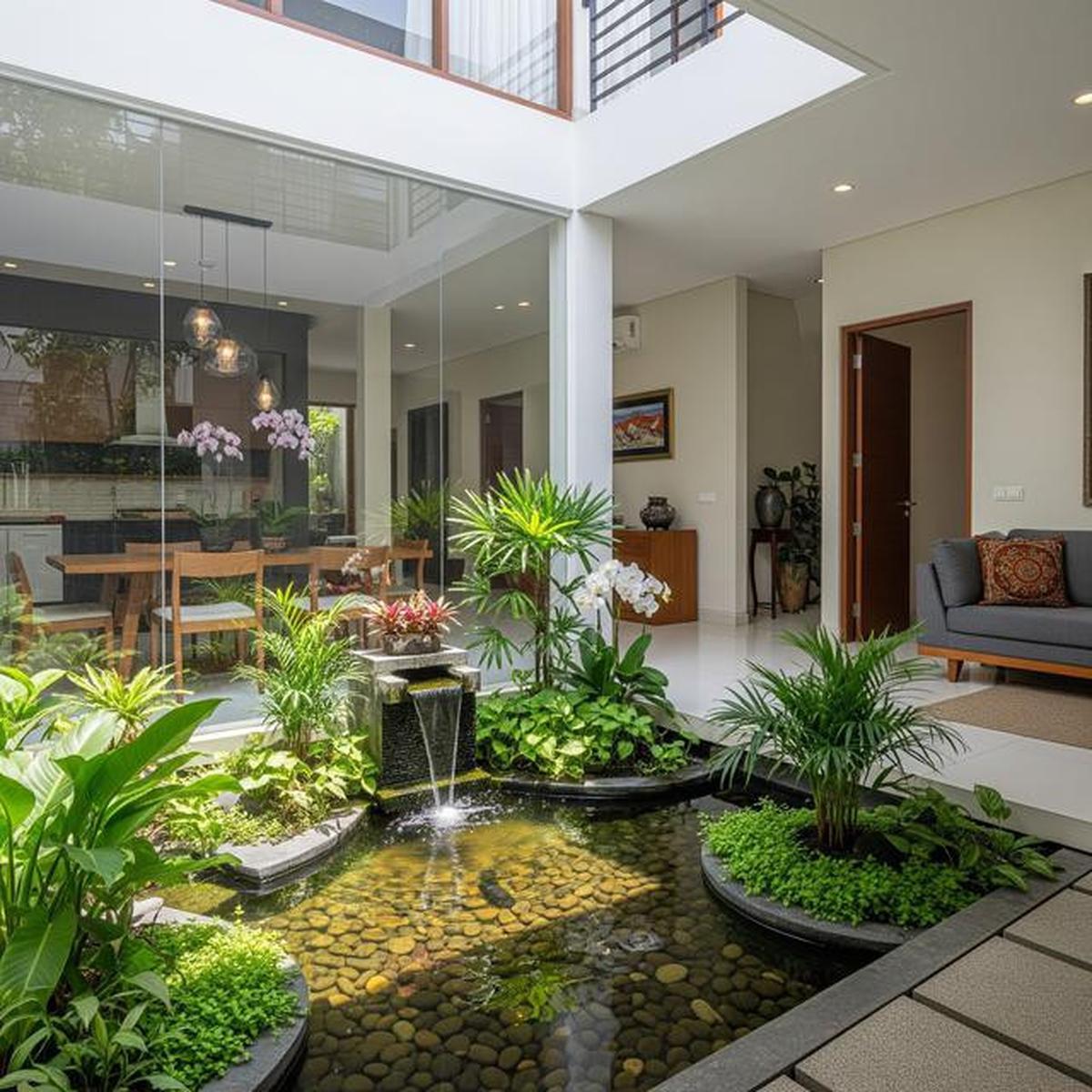 7 Model Rumah Kecil Tapi Luas dengan Taman Dalam Rumah, Asri dan Modern