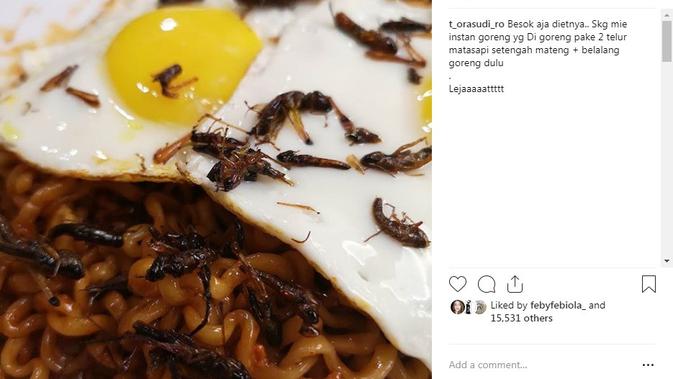gara - gara mi instan campur belalang, tora sudiro gagal diet
