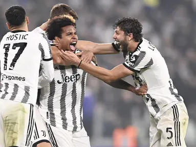 Juventus tampil beringas saat menjamu Empoli dalam laga Serie A 2022/2023 giornata 11 yang digelar di Stadion Allianz, Sabtu (22/10/2022). (Fabio Ferrari/LaPresse via AP)