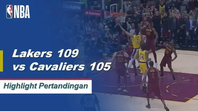Cuplikan Hasil Pertandingan NBA : Lakers 109 vs Cavaliers 105