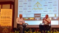 Roland Joffe dan Patrick Frater, editor Variety di Balinale-X Film Forum pada 23 Sept 2018  di Ayodya Resort, Nusa Dua, Bali. (Istimewa)