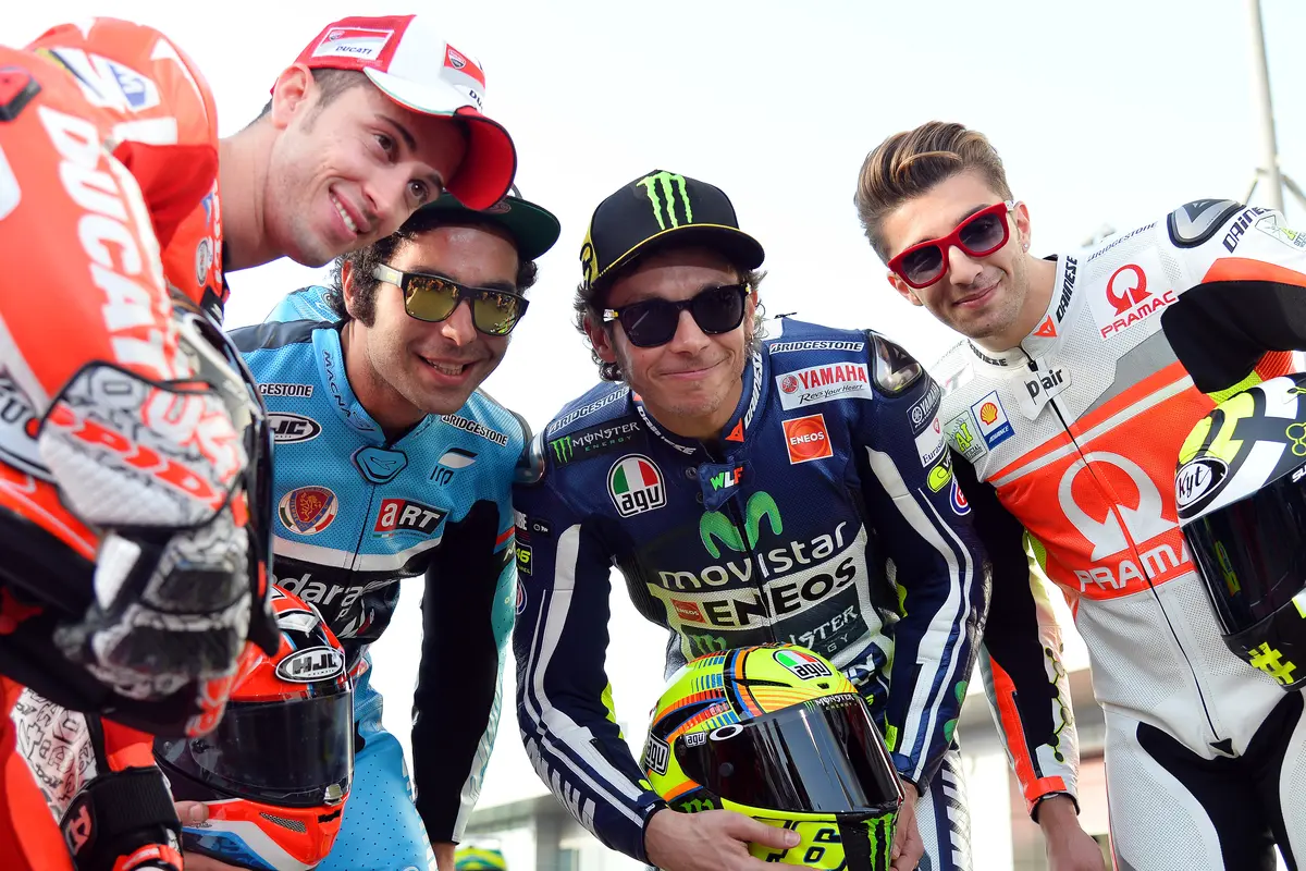 Andrea Iannone, Andrea Dovizioso, Valentino Rossi