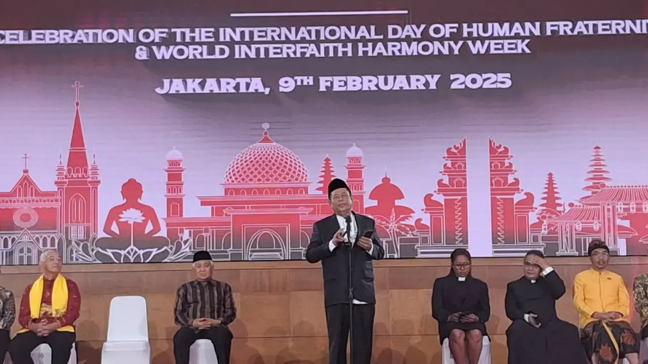 Wakil Ketua Umum Majelis Ulama Indonesia (MUI) KH Marsudi Syuhud hadir dalam Perayaan Persaudaraan dan Kemanusiaan Dunia dan Pekan Kerukunan Antar Umat Beragama Dunia (Istimewa)