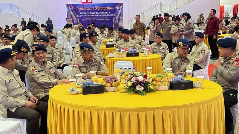 Paguyuban Keluarga Besar Brimob (PKBB) merayakan syukuran Hari Ulang Tahun (HUT) ke-8 yang jatuh pada 21 Agustus 2024.