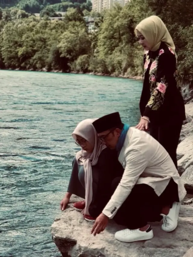 Ridwan Kamil di Sungai Aare. (Foto: Dok. Instagram @ridwankamil)