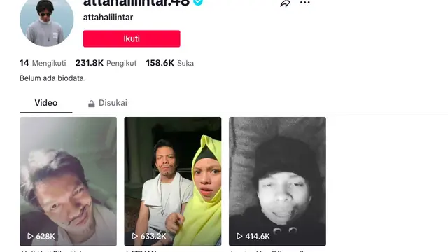 Centang Biru TikTok Atta Halilintar Hilang. (TikTok @attahalilintar.48)