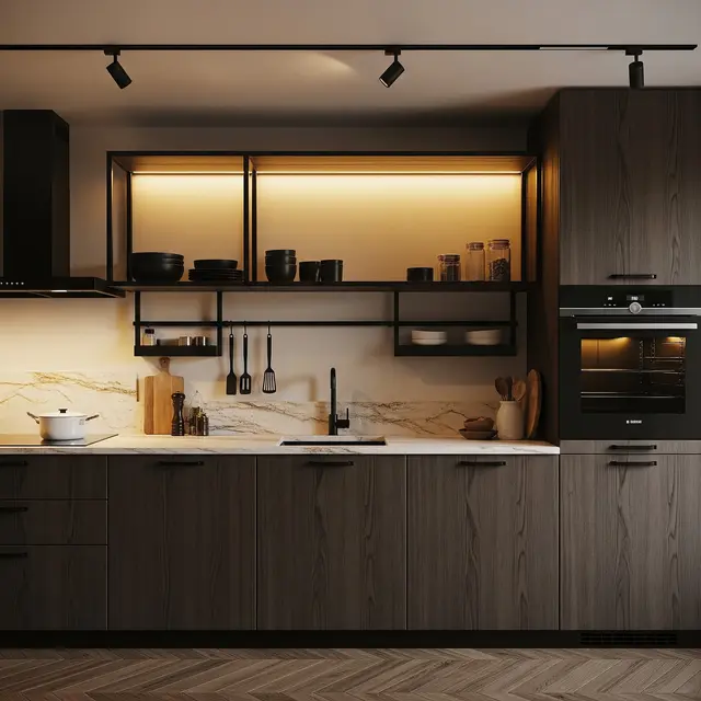 Desain Dapur Rumah Kayu dengan Nuansa Alami Hangat