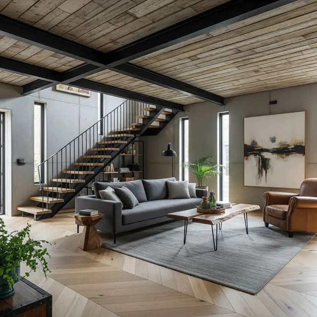 Rumah Kota Minimalis dengan Konsep Industrial Chic