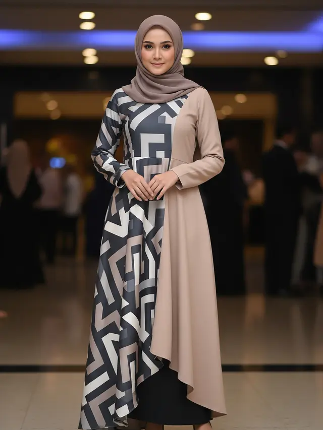 Model Gamis 3 Dunia (Image by Gemini AI)