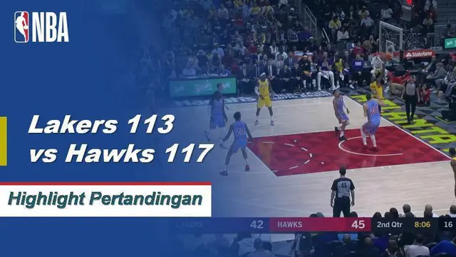 Cuplikan Pertandingan NBA : Los Angeles Lakers vs Atlanta Hawks 117