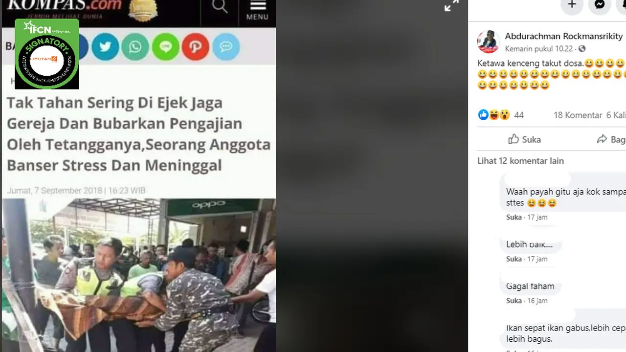 Penelusuran klaim seorang anggota Banser stres dan meninggal akibat sering diejek menjaga gereja dan bubarkan pengajian