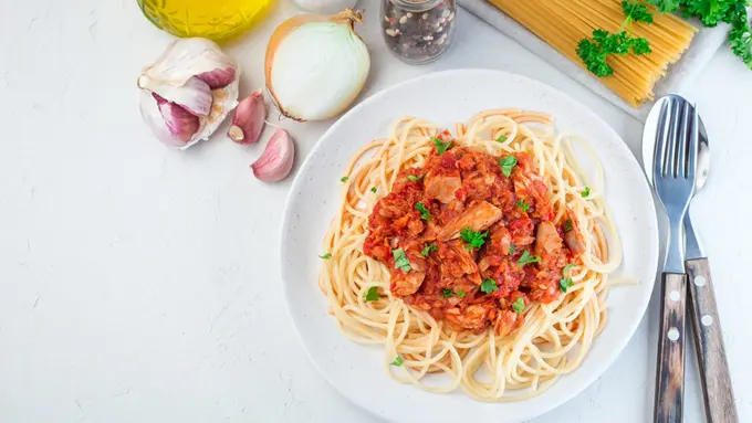 resep aglio olio tuna