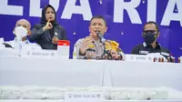 Kapolda Riau Irjen Agung Setya Imam Effendi dalam konperensi pers pengungkapan narkoba cair. (Liputan6.com/M Syukur)