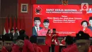 Dalam Rakernas III PDIP ini juga membahas visi, misi, dan agenda strategis bagi Ganjar serta cawapresnya jika sudah ada yang definitif nanti. (Liputan6.com/Herman Zakharia)