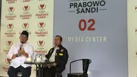Juru Bicara BPN, Dahnil Anzar Simanjuntak menggelar jumpa pers di di Media Centre Indonesia Adik Makmur, Sriwijaya, Jakarta Selatan. (Liputan6.com/Muhammad Radityo Priyasmoro)