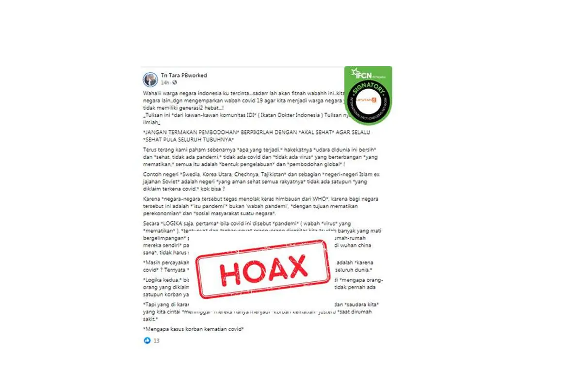 Cek Fakta pernyataan IDI