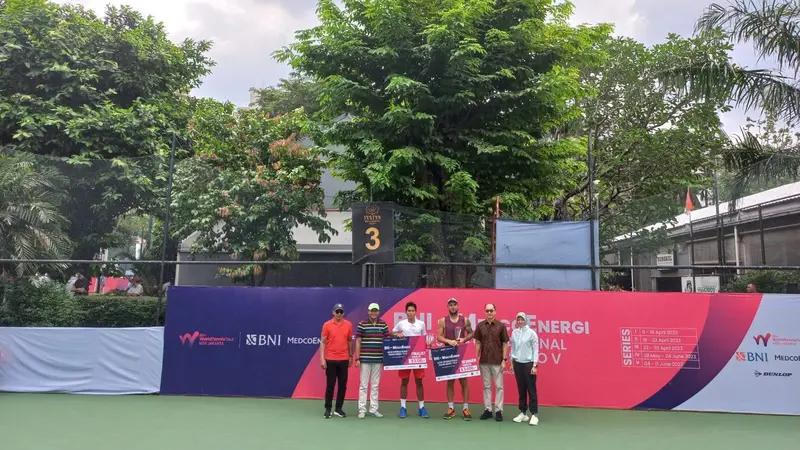 MedcoEnergi bersama BNI dan PP PELTI menggelar kejuaraan tenis bertaraf internasional di Tanah Air bertajuk BNI MedcoEnergi M25K International Tennis Series I-V.(Dok Medco)