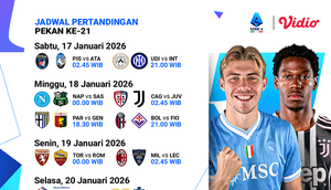 Simak Jadwal Live Streaming Serie A Pekan ke-21, Tayang di Vidio