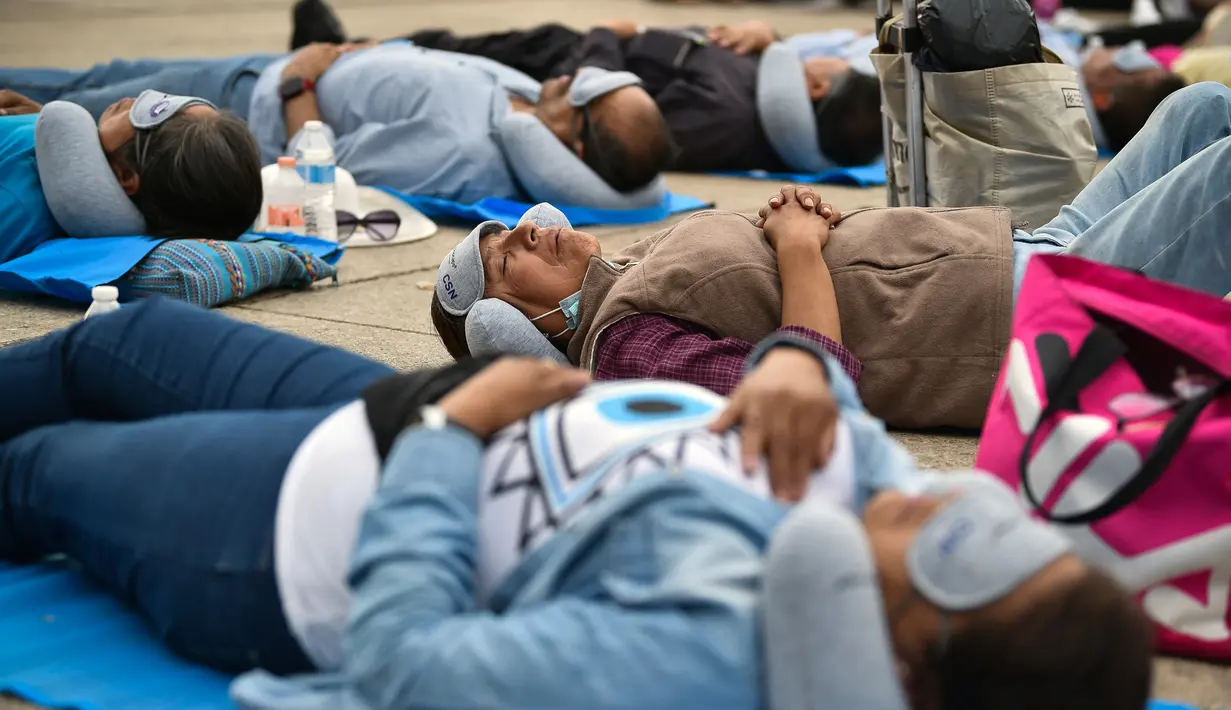 Perayaan Hari Tidur Sedunia diadakan secara global setiap tahunnya. (Rodrigo Oropeza/AFP)