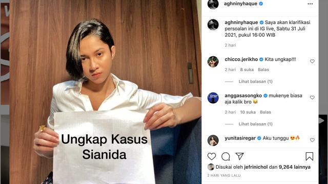 Unggahan Aghniny Haque. (Foto: Instagram @aghninyhaque)