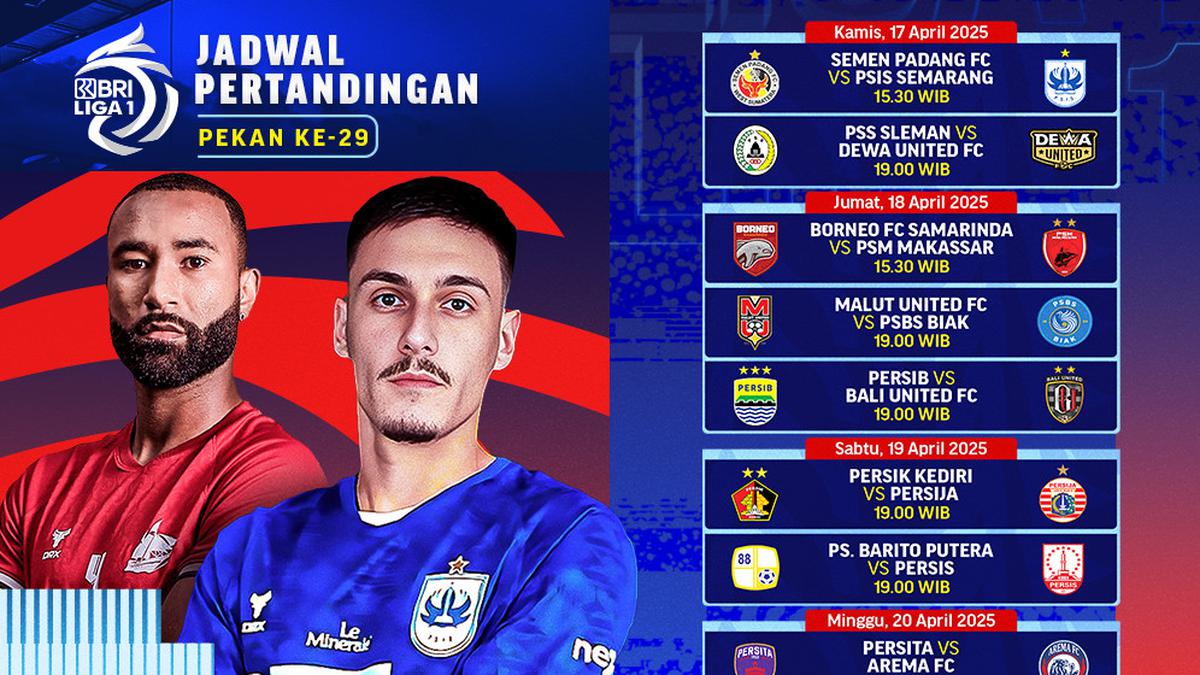 Jadwal dan Link Streaming BRI Liga 1 2024/25 Matchweek ke 29 di Vidio