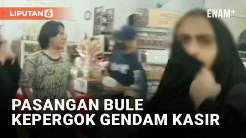 VIDEO: Viral Pasangan Bule Kabur Usai Kepergok Gendam Kasir Toko